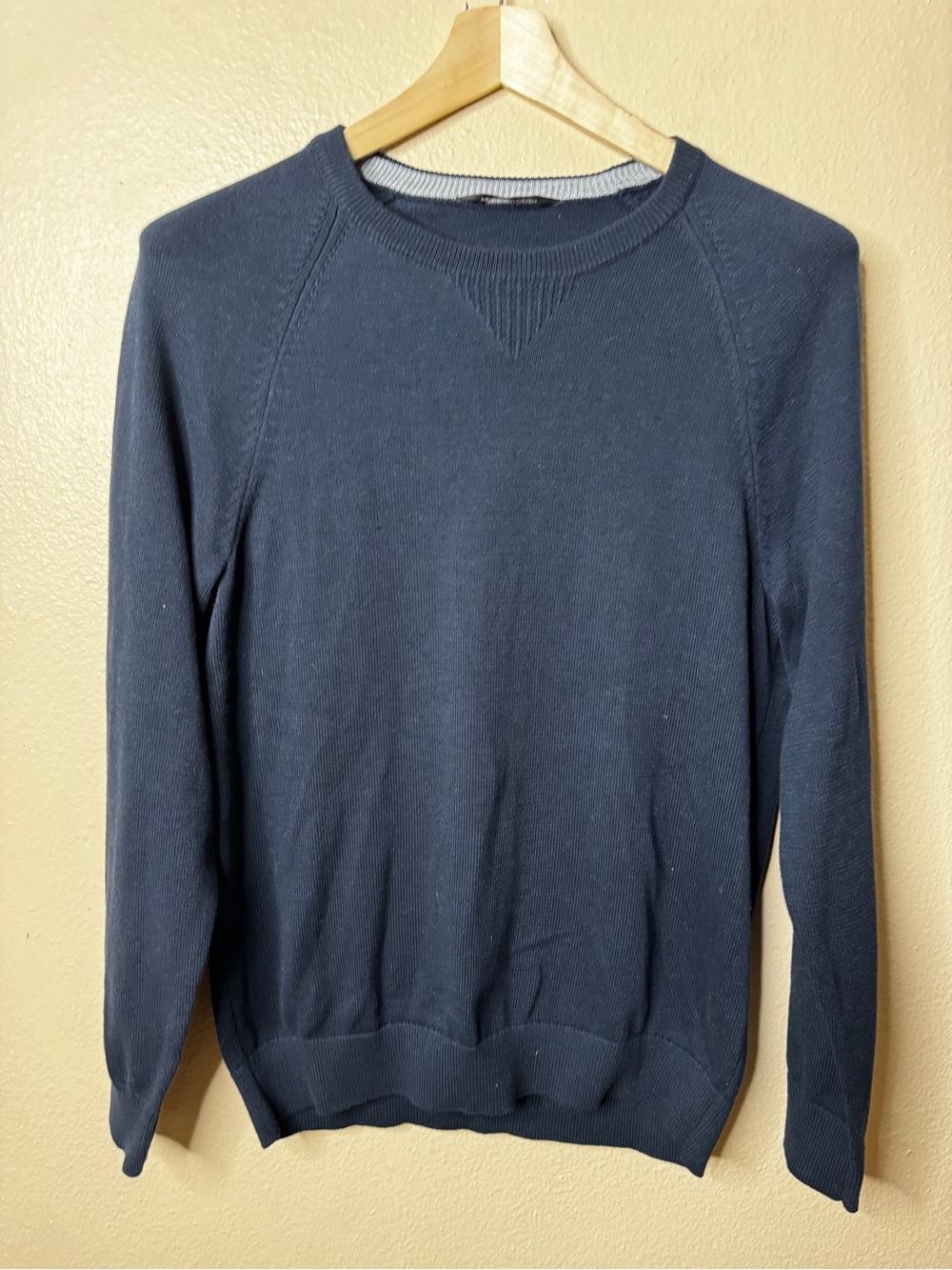 Rhone Sweater Mens Medium Navy Crewneck Cotton Casual Preppy
